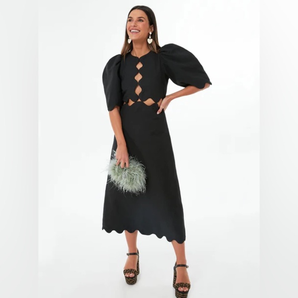NWT Sea New York Black Leona Short Sleeve Dress